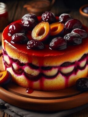 recette gâteau avec compote de prunes