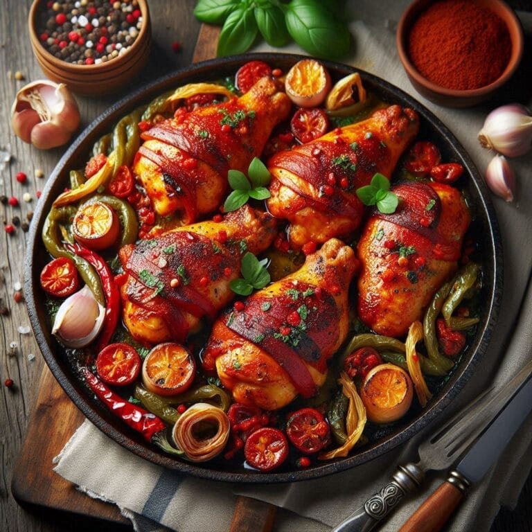 recette cuisse de poulet chorizo au four