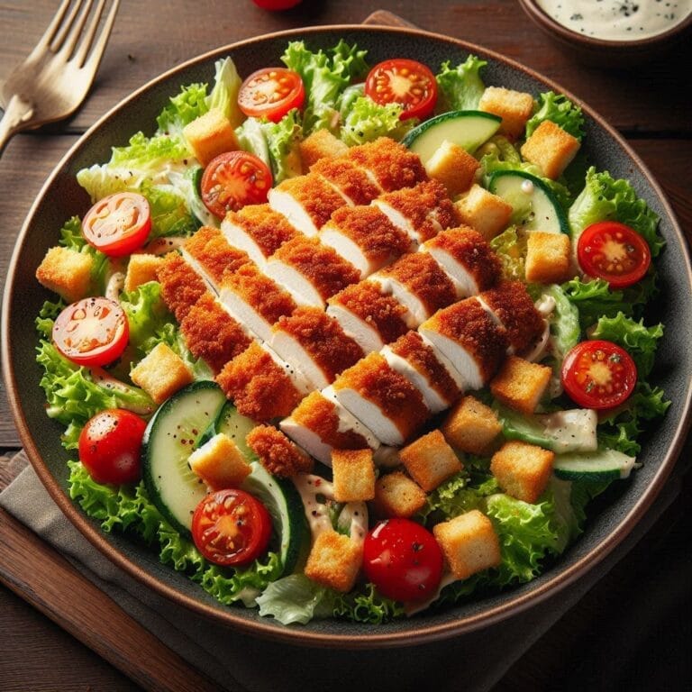 recette salade cesar poulet pané