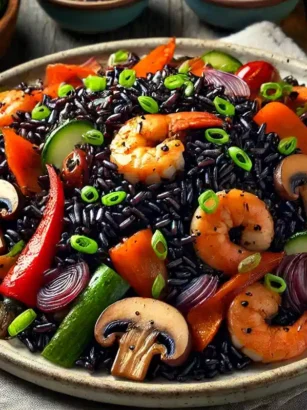 recette riz noir sauté