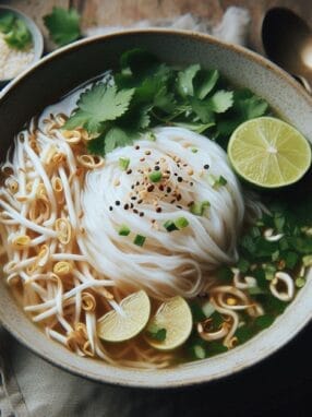 recette nouilles de riz végétarien