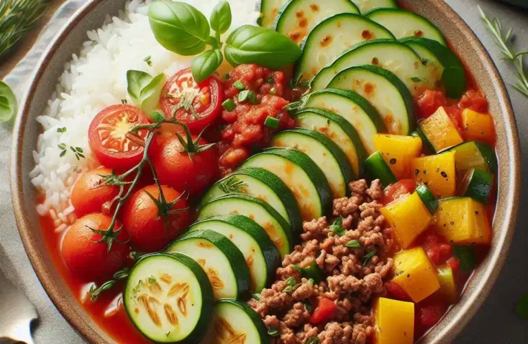 recette courgette viande hachée sauce tomate riz cookeo