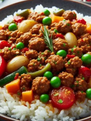 recette riz viande hachée marocaine