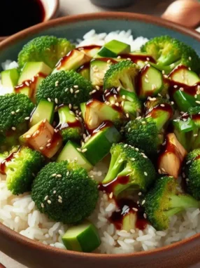 recette riz brocoli sauce soja