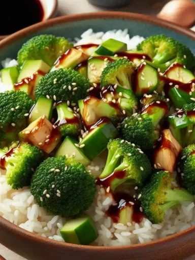 recette riz brocoli sauce soja