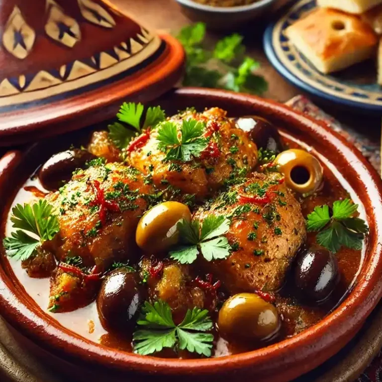 recette poulet aux olives algerien