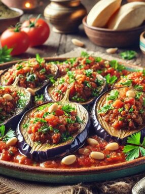 recette libanaise aubergine viande hachée