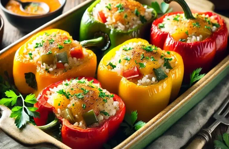 recette poivron farci au riz