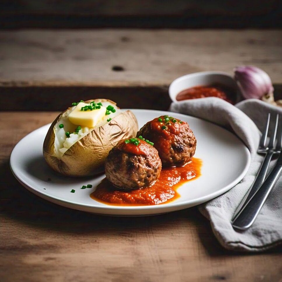 Recette boulette de viande et pomme de terre au four