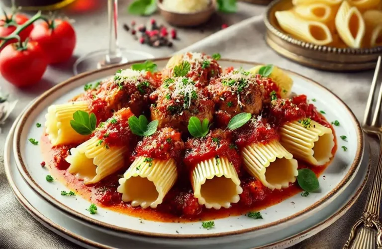 recette paccheri farci viande