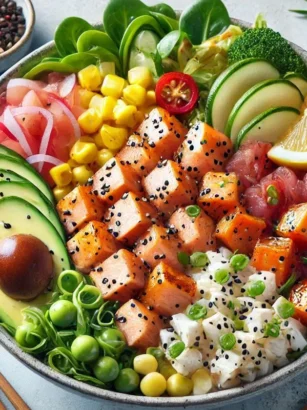 recette poke bowl poulet facile