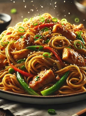 Recette des Nouilles Sautées au Poulet