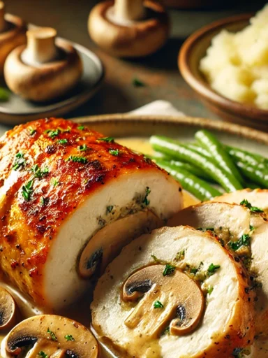 Recette Paupiette de Poulet à la Crème et Champignon