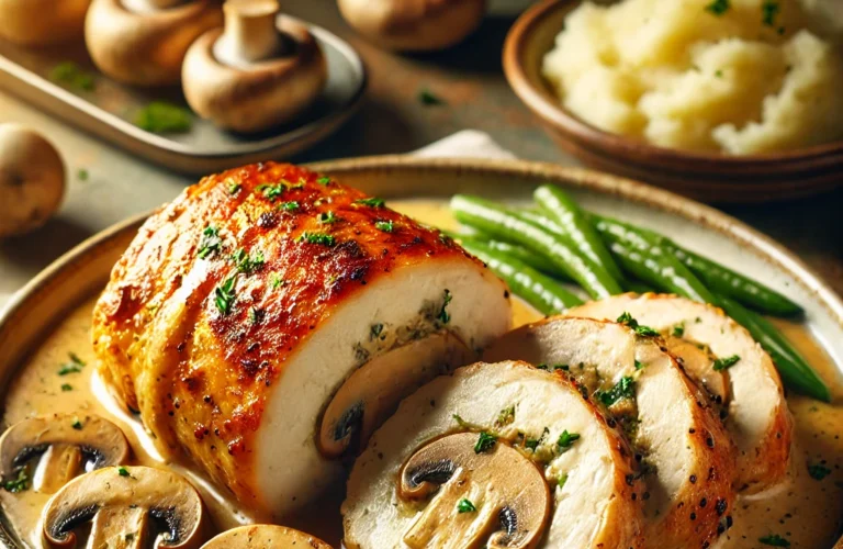 Recette Paupiette de Poulet à la Crème et Champignon