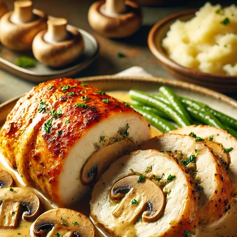 Recette Paupiette de Poulet à la Crème et Champignon