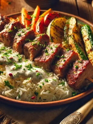 Recette avec Viande Kebab et Riz