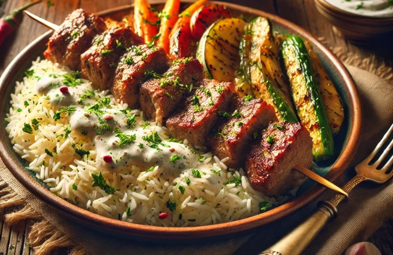 Recette avec Viande Kebab et Riz