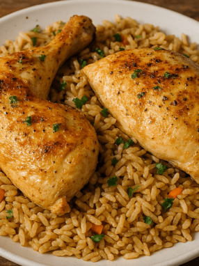 recette de poulet et riz
