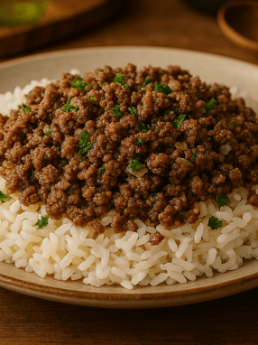 riz viande hachée libanais