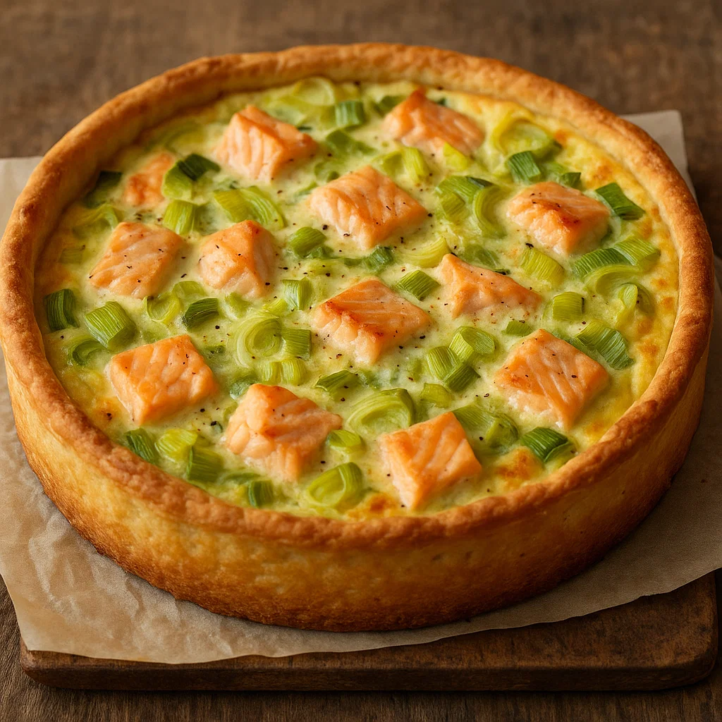 Tarte au Saumon et Poireaux Recette