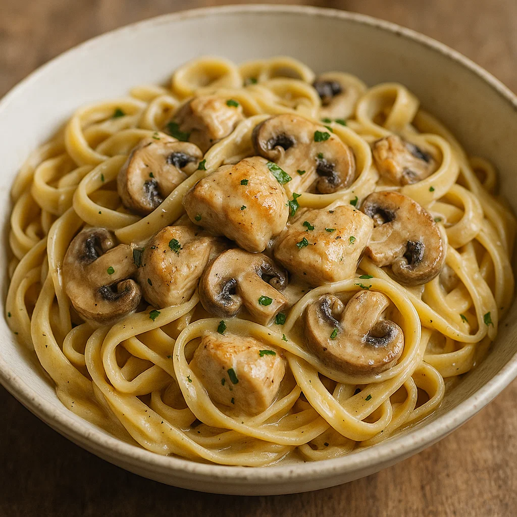 Recette Pâtes au Poulet Poulet Poulet Champignon