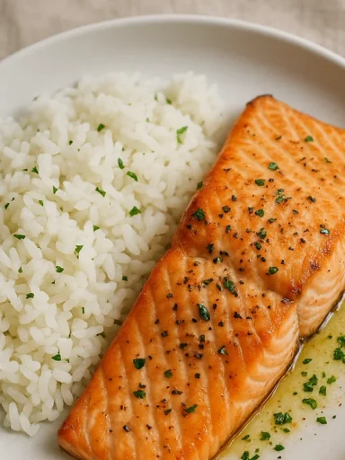 Recette Saumon au Riz