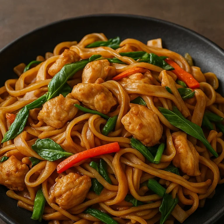 recette nouilles sautées poulet thaï