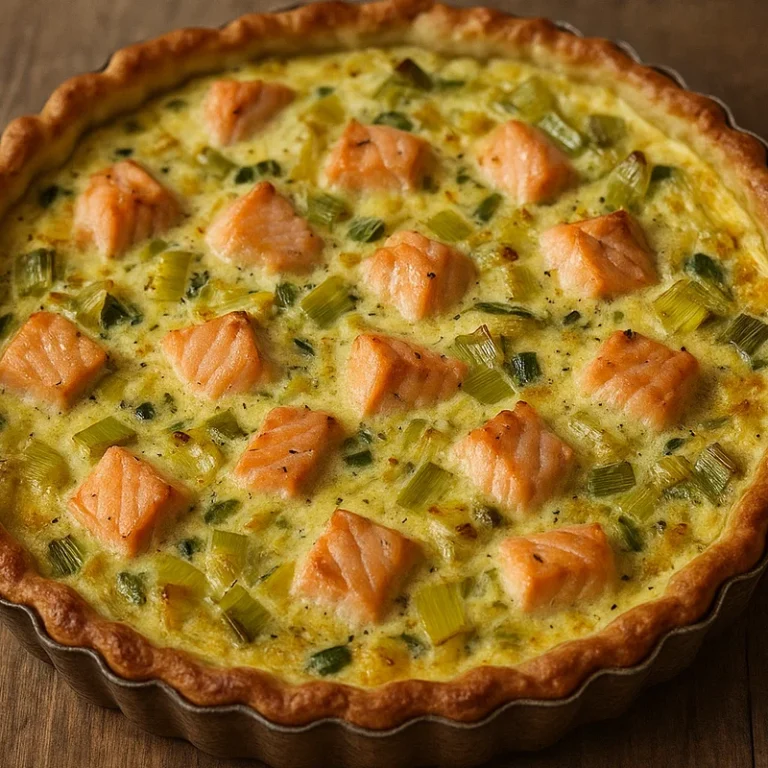 Tarte au Saumon et Poireaux Recette
