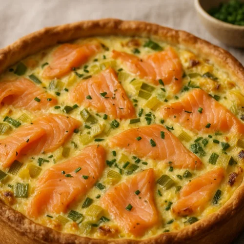 Tarte au Saumon et Poireaux Recette