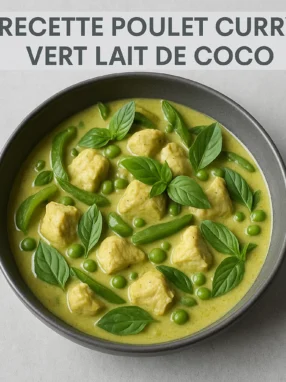 recette poulet au curry vert et lait de coco