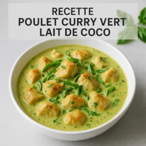 recette poulet au curry vert et lait de coco