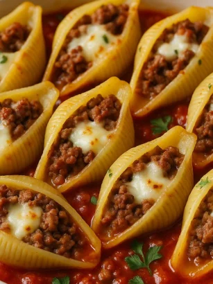 Recette Conchiglioni Farcis Viande Hachée Mozzarella