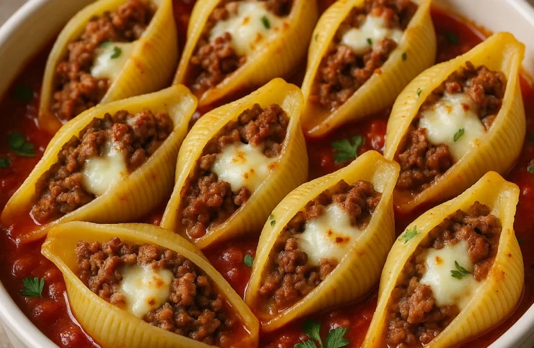 Recette Conchiglioni Farcis Viande Hachée Mozzarella