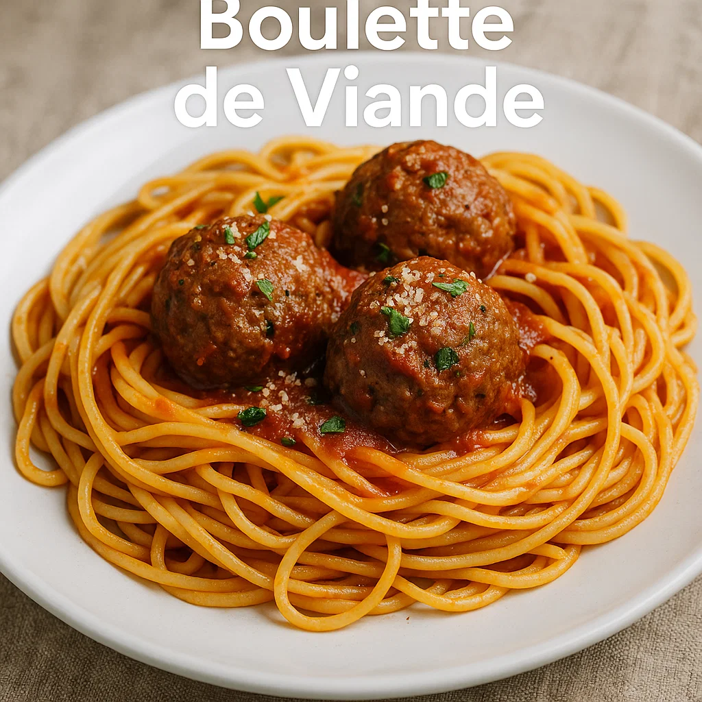 Recette Spaghetti Boulette de Viande