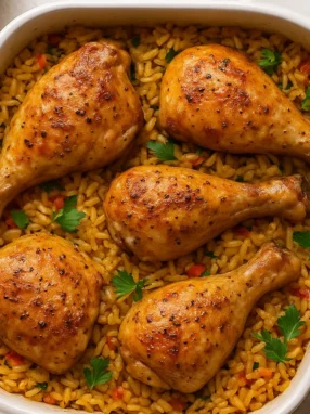 Recette Poulet et Riz au Four