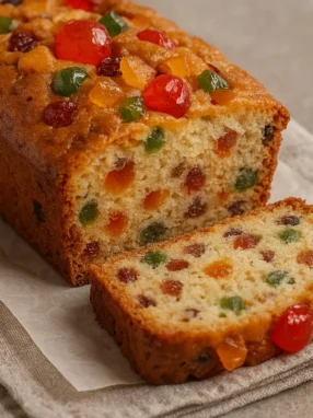 recette de gâteau aux fruits confits facile