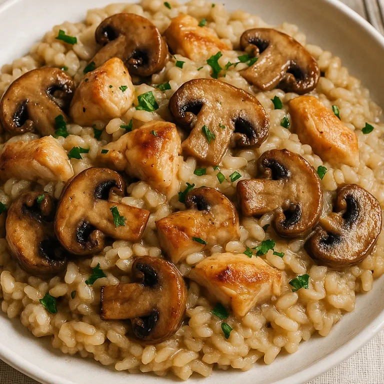 Recette Riz au Champignon et Poulet