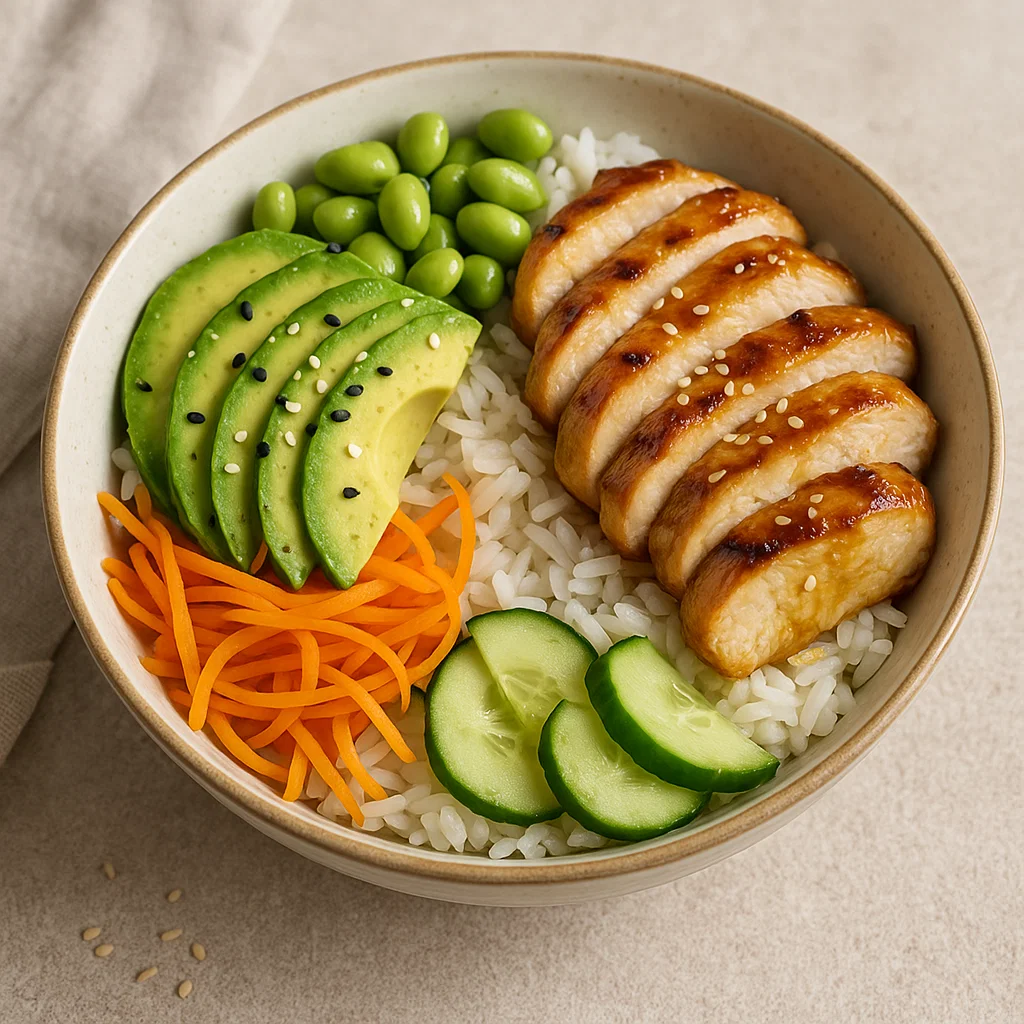 Recette Poke Bowl Poulet Avocat