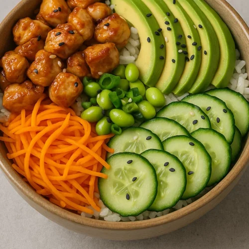 Recette Poke Bowl Poulet Avocat