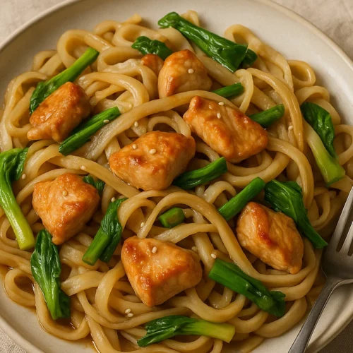 Recette Nouilles de Riz au Poulet