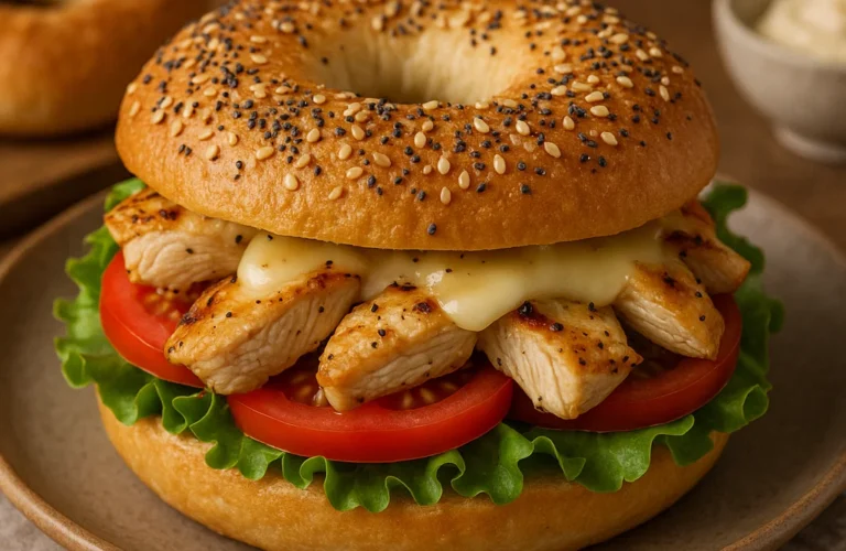 Recette Bagel au Poulet