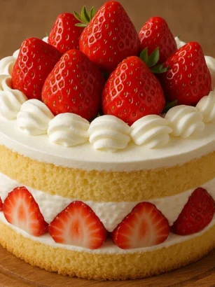 Recette du gateau aux fraises