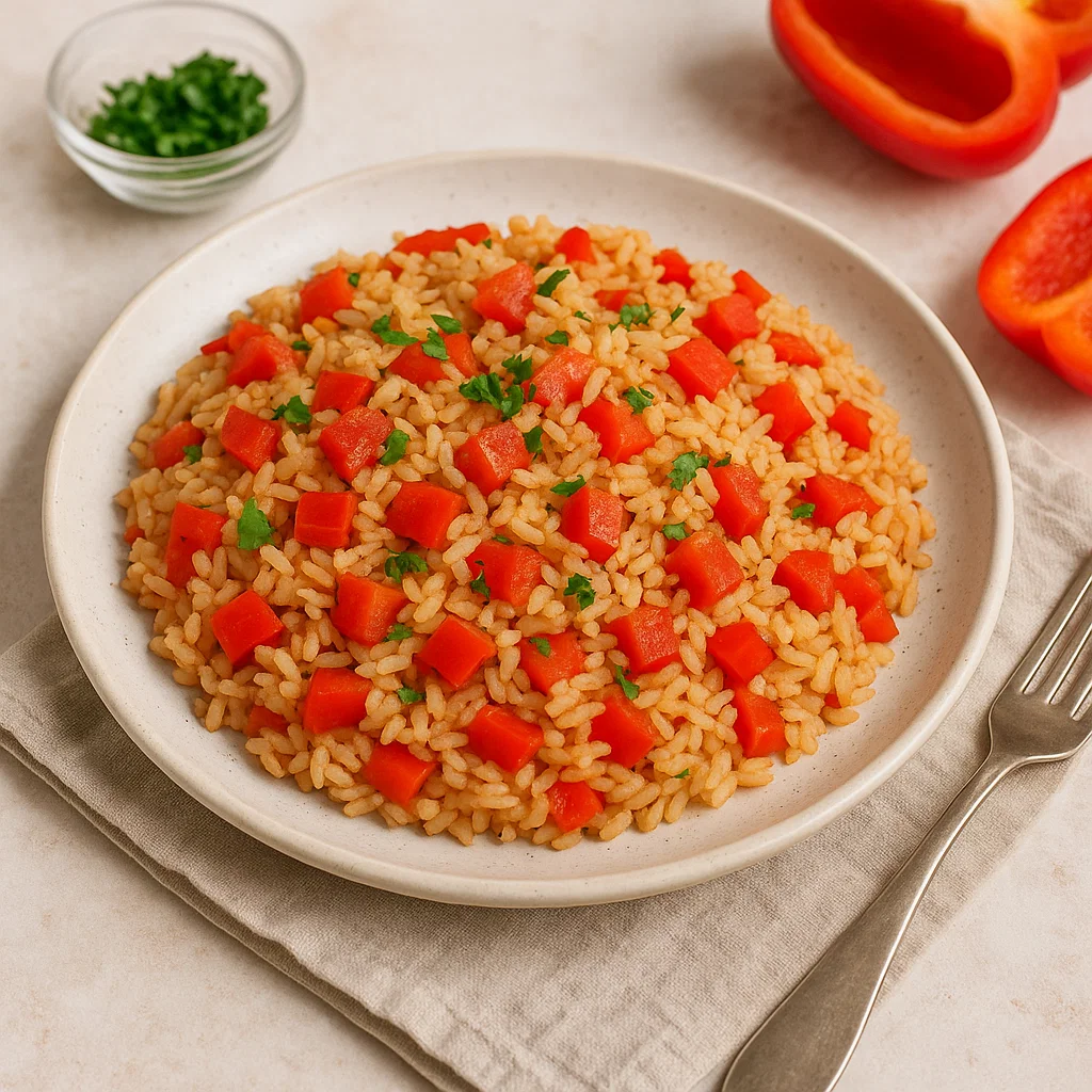recette riz et poivrons