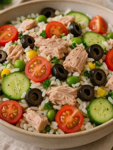 recette salade de riz thon